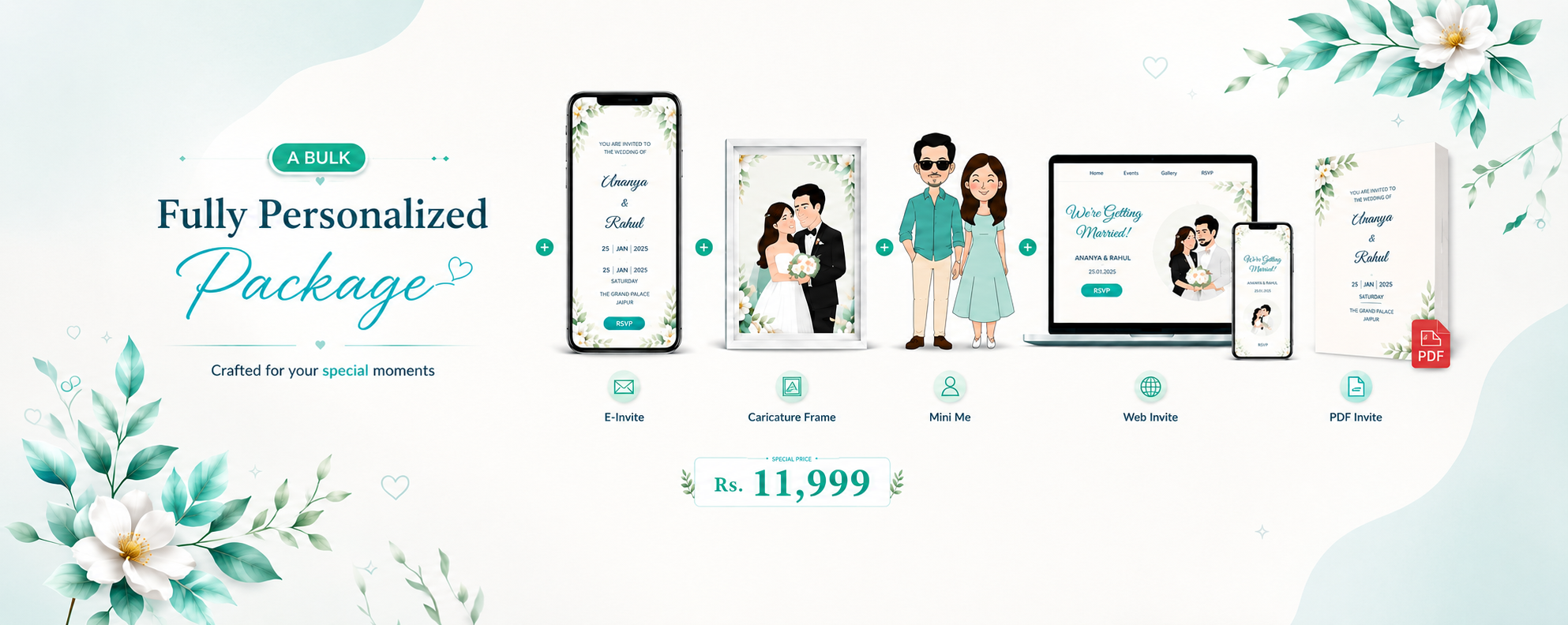 Fully Personalized Wedding Package Rs 11999