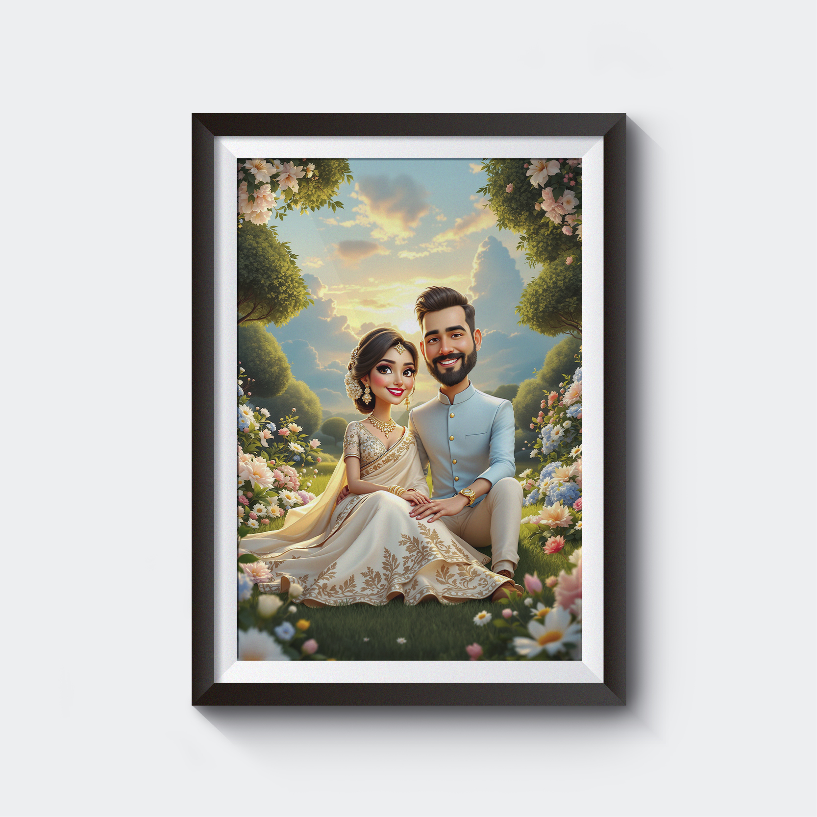 Couple Personalized Caricature Frame - Frames