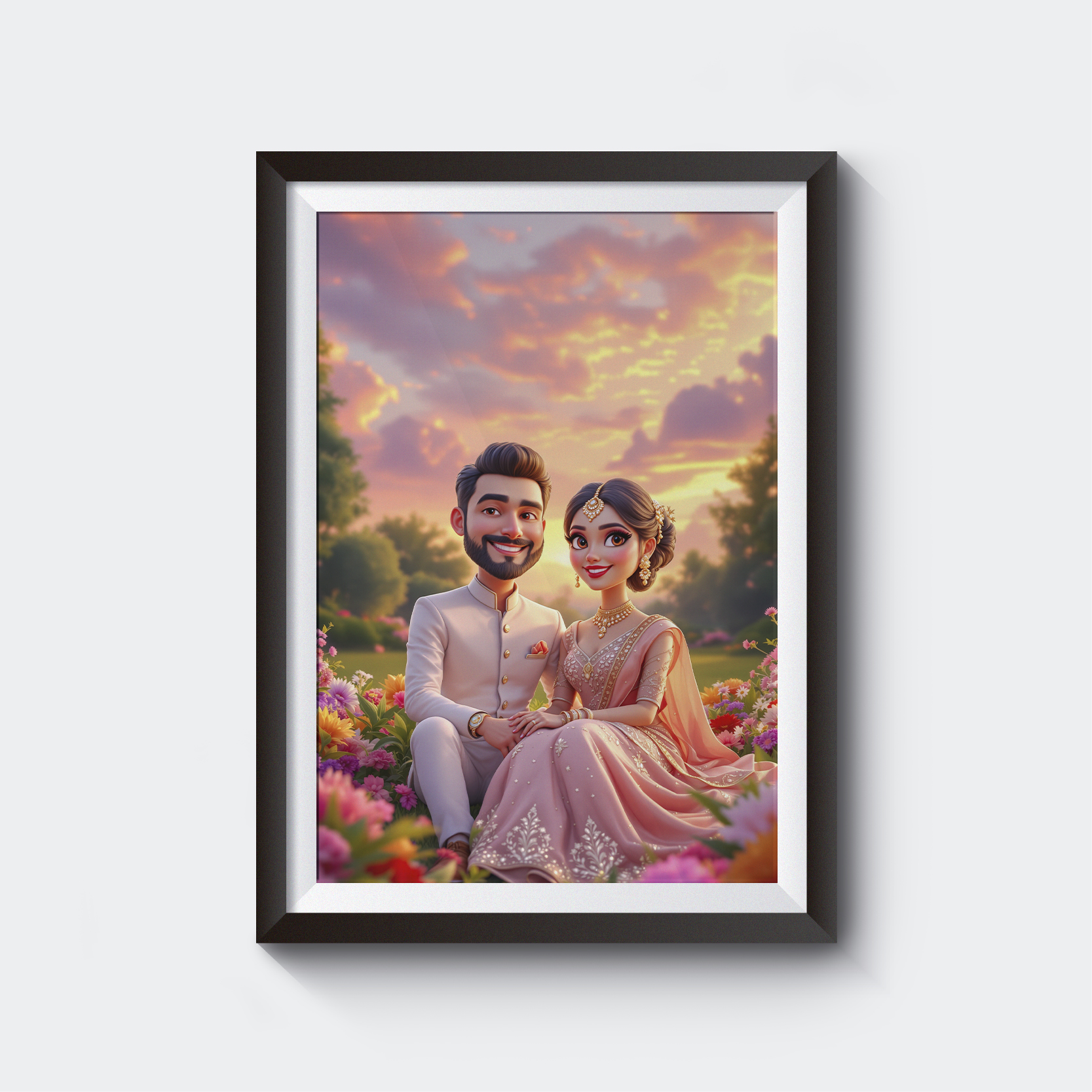 Couple Personalized Caricature Frame - Frames