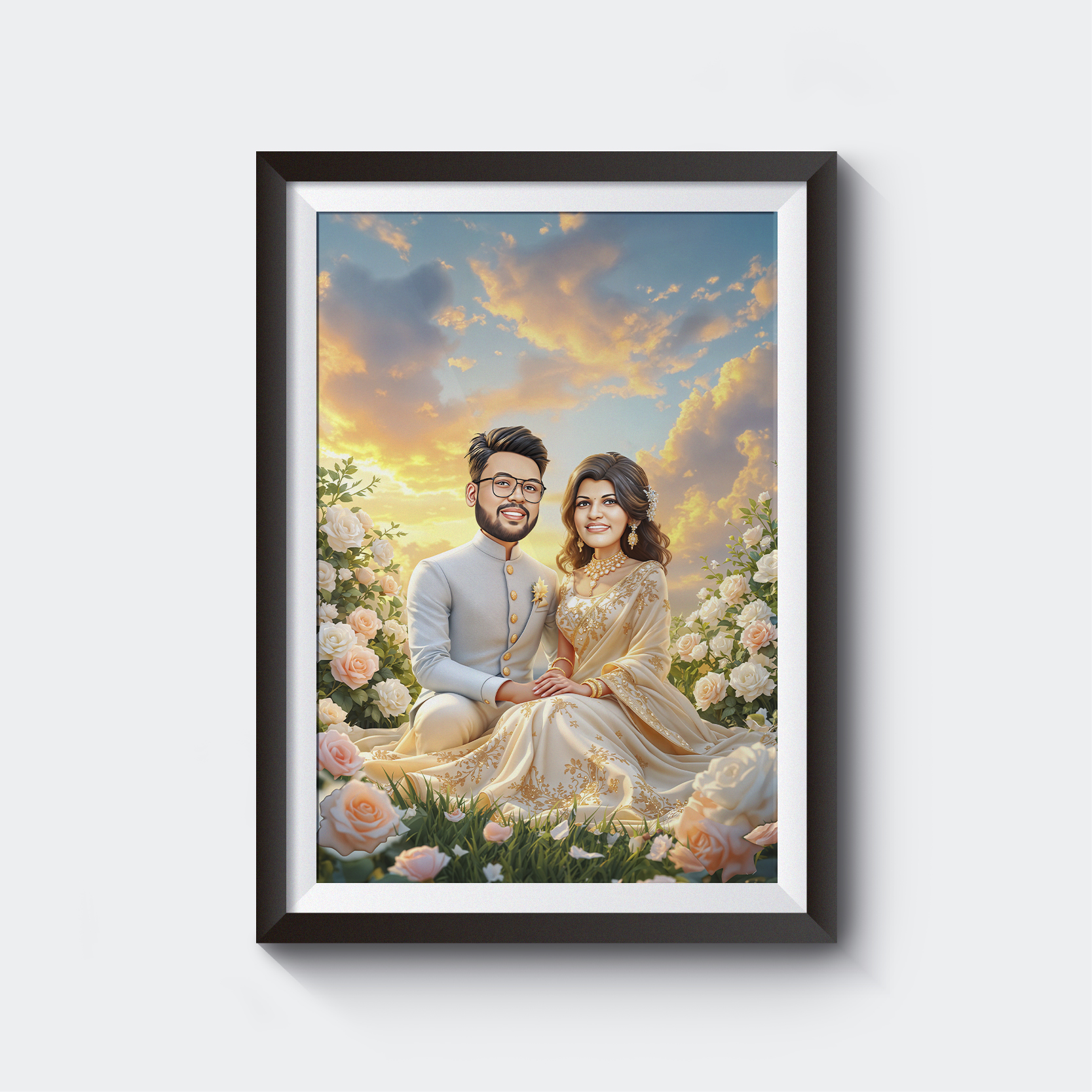 Couple Personalized Caricature Frame - Frames